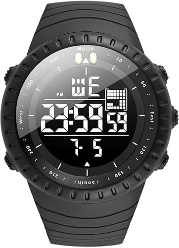 Men's Watches Sports Outdoor Waterproof Military Digital Watch Date Multi Function Tactics LED Face Alarm Stopwatch for Men