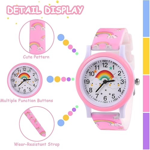 Kids Watch, 3D Cartoon Toddler Watches, Analog Quartz Watches for Girls Boys with Comfortable Silicone Band Best Toys Gifts for Girls Boys Age 3-12
