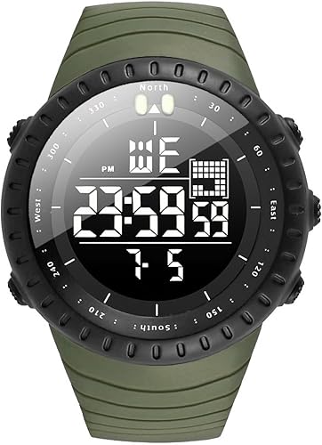Men's Watches Sports Outdoor Waterproof Military Digital Watch Date Multi Function Tactics LED Face Alarm Stopwatch for Men