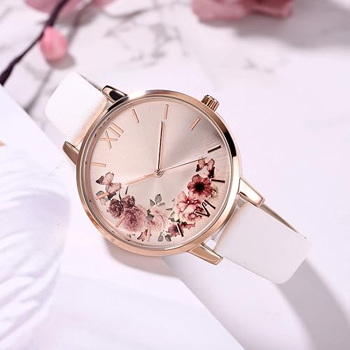 Women's Watches Leather Band Luxury Quartz Watches Waterproof Fashion Creative Wristwatch for Women Ladies