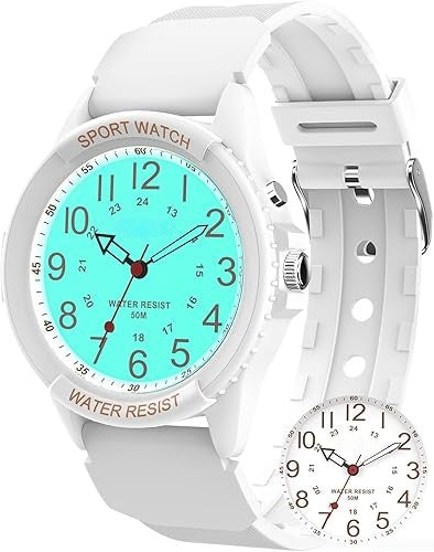 Watch for Men Women Big Face Classic Analog Quartz Sports Backlight Unisex Waterproof Nurse Watch for Medical Army Military Time with Second Hand Easy to Read Casual Wristwatch